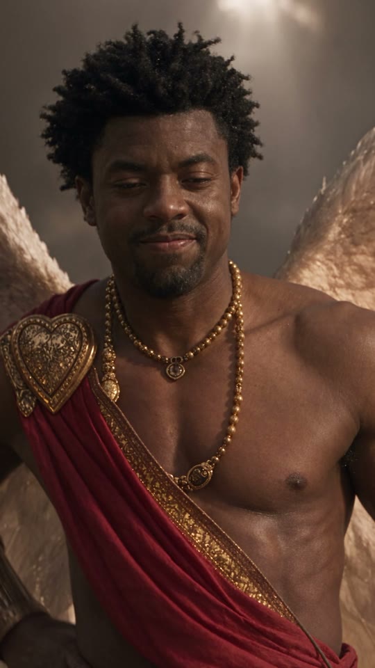 Reference input — the Cupid character still used for his look; the prompt, not the still, drives the blocking