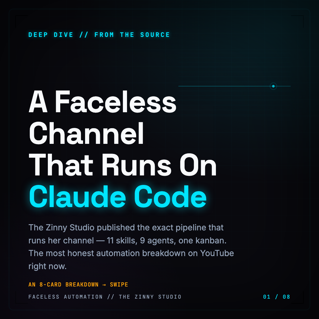 A Faceless Channel That Runs on Claude Code