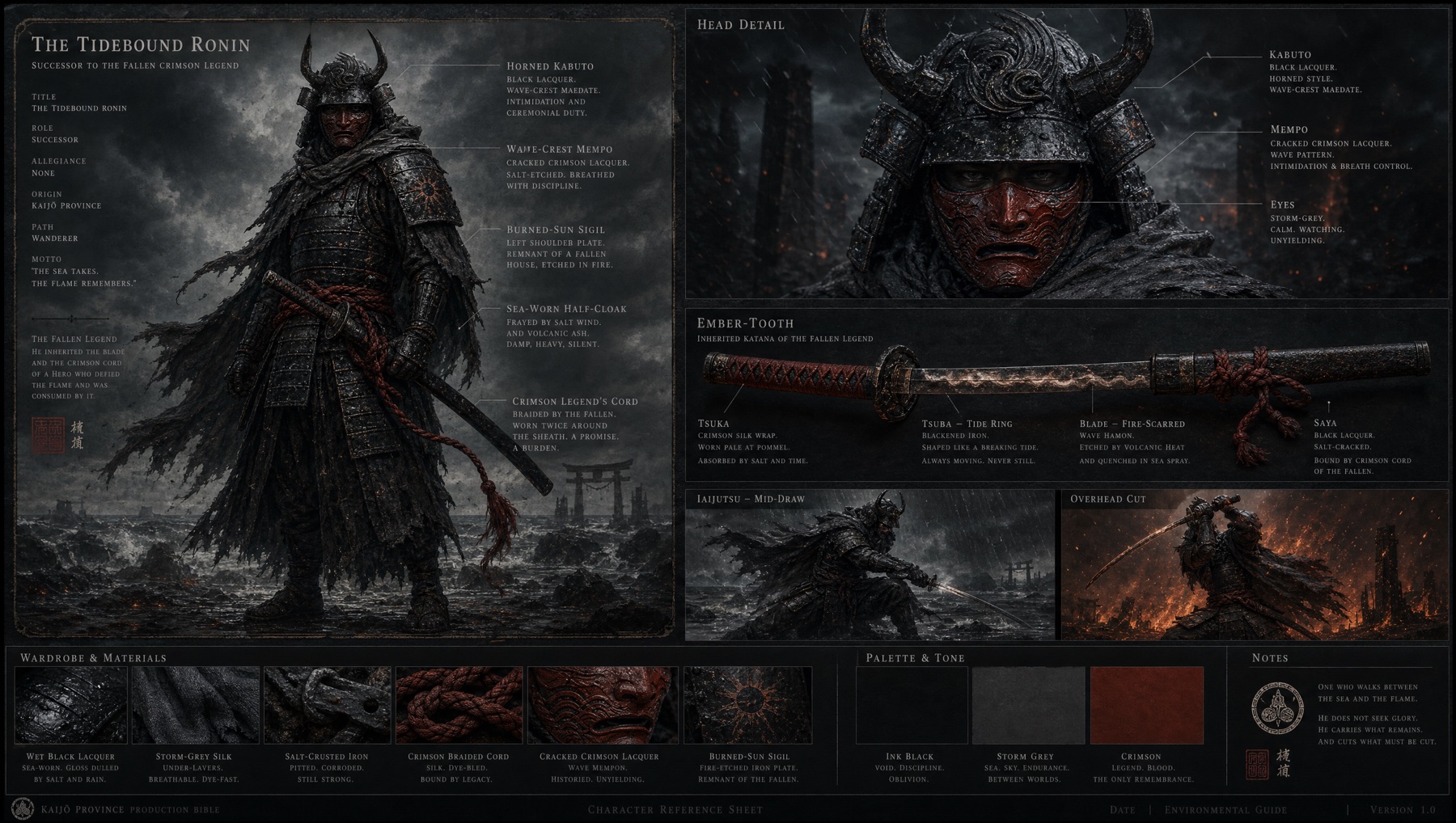 Fable 5 character sheet — The Tidebound Ronin