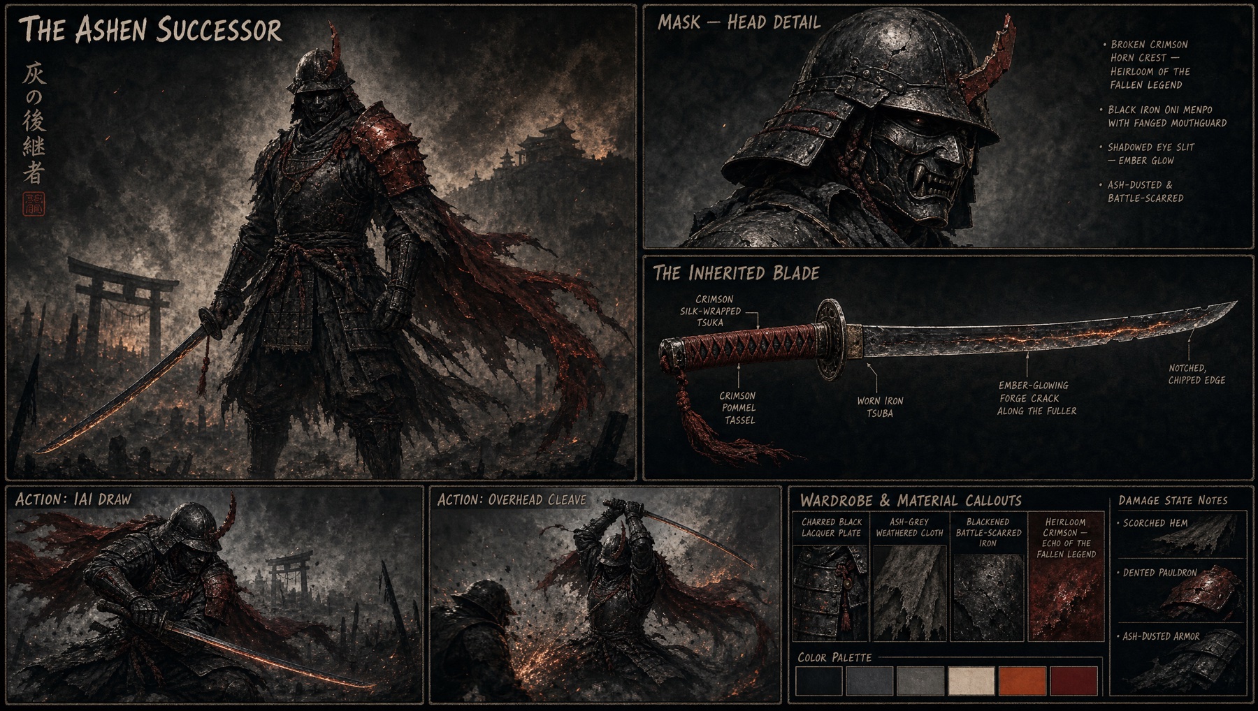 Opus 4.8 character sheet — The Ashen Successor