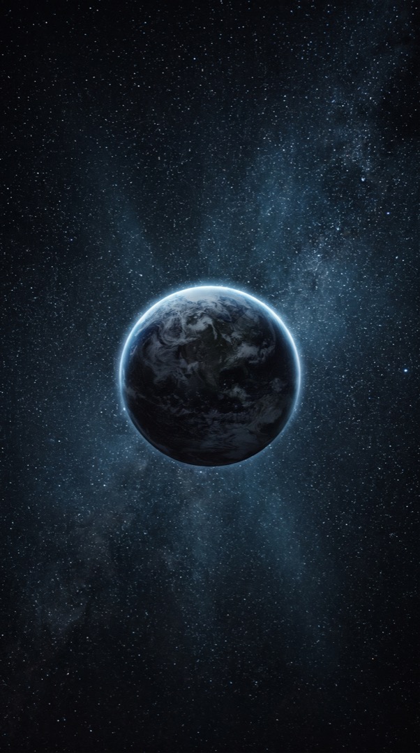 Start keyframe — Earth in deep space